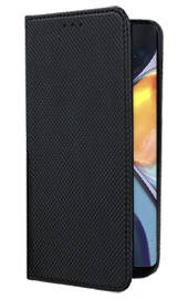 Кожен калъф тефтер и стойка Magnetic FLEXI Book Style за Motorola Moto G22 4G черен 